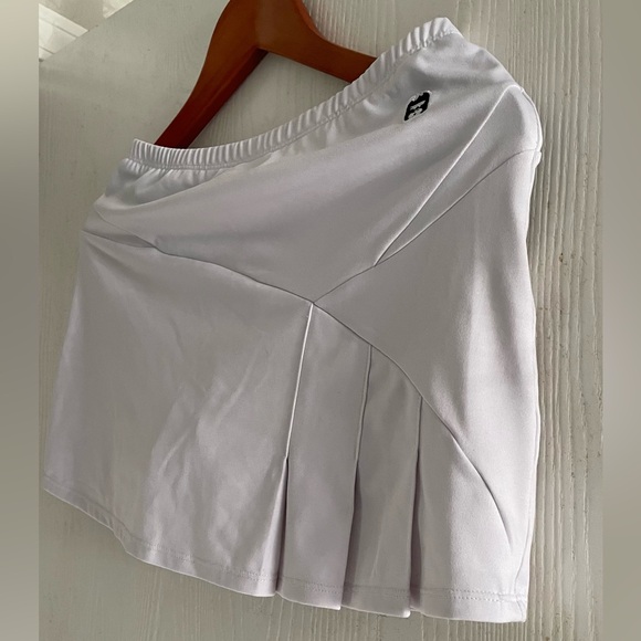 DUC Compete Women's Tennis Skirt w/ Power Tights (White) - Picture 2 of 7